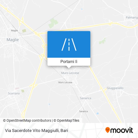 Mappa Via Sacerdote Vito Maggiulli