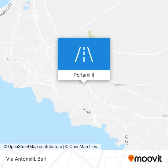 Mappa Via Antonelli