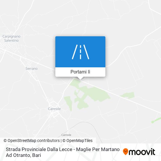 Mappa Strada Provinciale Dalla Lecce - Maglie Per Martano Ad Otranto