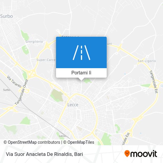 Mappa Via Suor Anacleta De Rinaldis