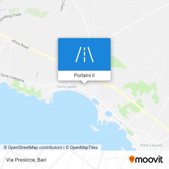 Mappa Via Presicce