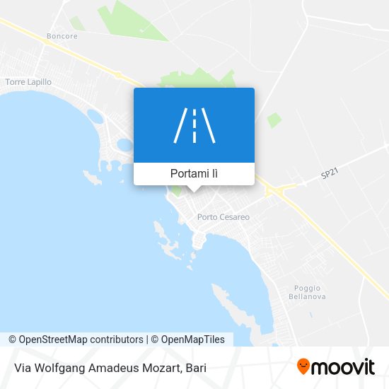 Mappa Via Wolfgang Amadeus Mozart