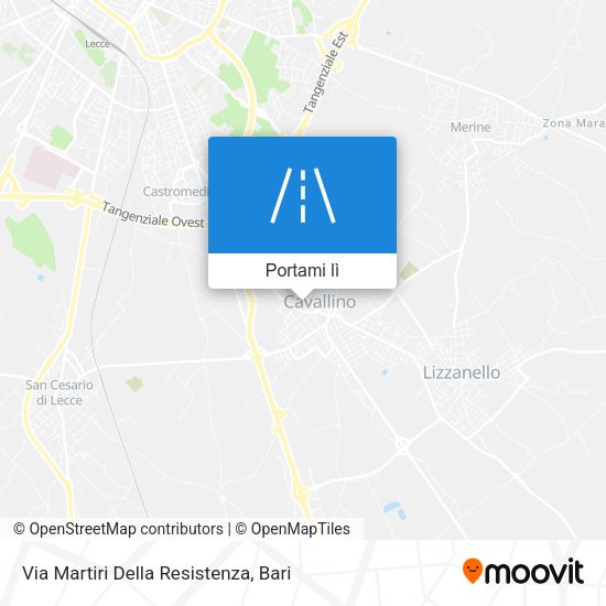 Mappa Via Martiri Della Resistenza