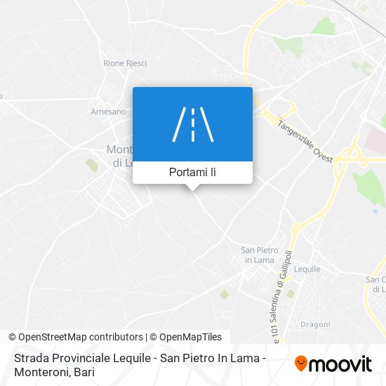 Mappa Strada Provinciale Lequile - San Pietro In Lama - Monteroni