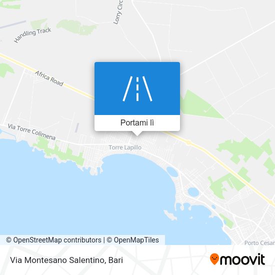 Mappa Via Montesano Salentino
