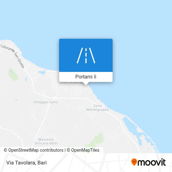 Mappa Via Tavolara