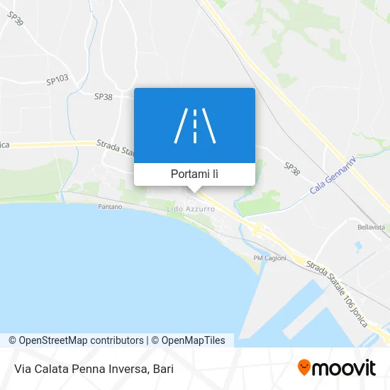 Mappa Via Calata Penna Inversa