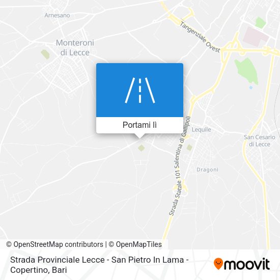 Mappa Strada Provinciale Lecce - San Pietro In Lama - Copertino