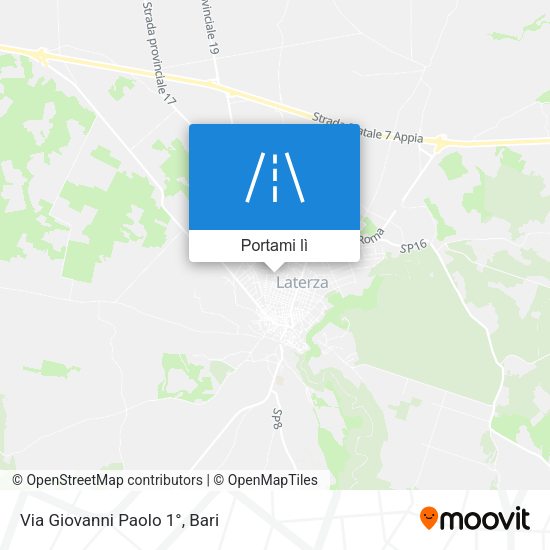 Mappa Via Giovanni Paolo 1°