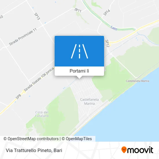 Mappa Via Tratturello Pineto