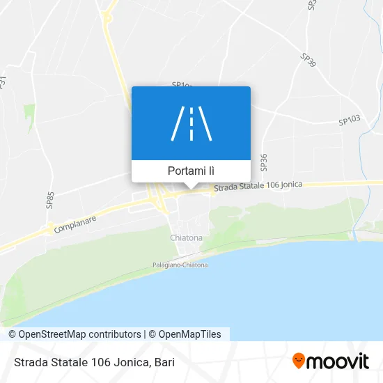 Mappa Strada Statale 106 Jonica
