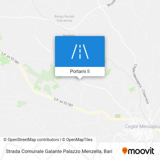 Mappa Strada Comunale Galante Palazzo Menzella