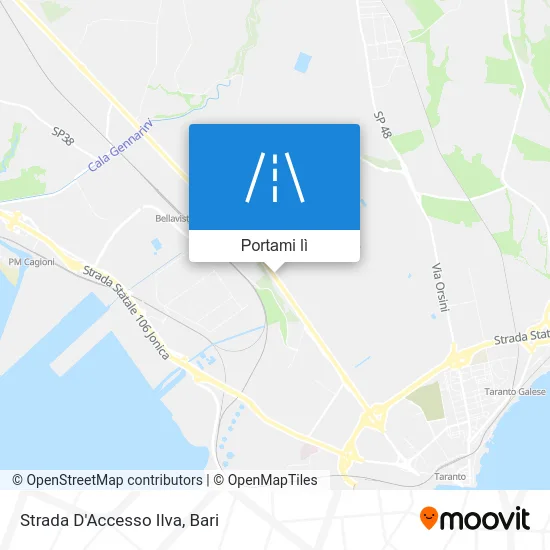 Mappa Strada D'Accesso Ilva