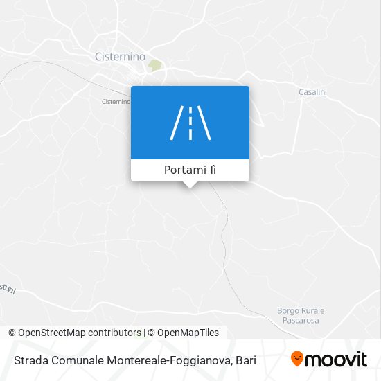 Mappa Strada Comunale Montereale-Foggianova