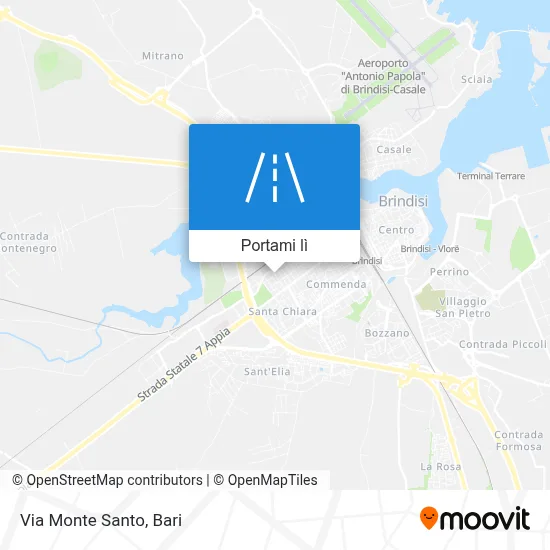 Mappa Via Monte Santo