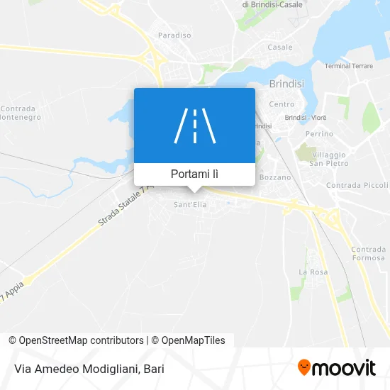 Mappa Via Amedeo Modigliani