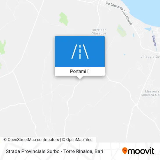 Mappa Strada Provinciale Surbo - Torre Rinalda