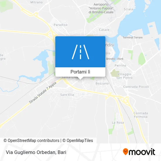 Mappa Via Gugliemo Orbedan