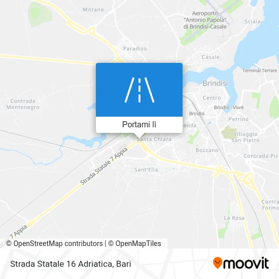 Mappa Strada Statale 16 Adriatica