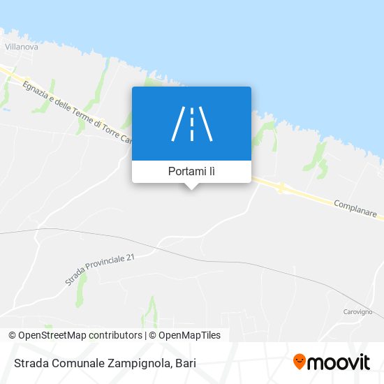 Mappa Strada Comunale Zampignola