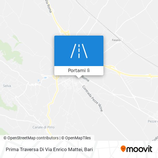 Mappa Prima Traversa Di Via Enrico Mattei