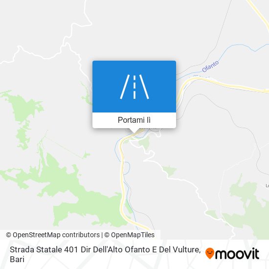 Mappa Strada Statale 401 Dir Dell'Alto Ofanto E Del Vulture