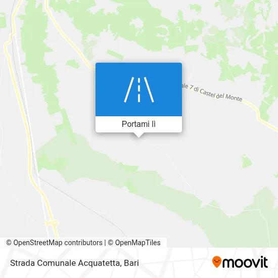Mappa Strada Comunale Acquatetta