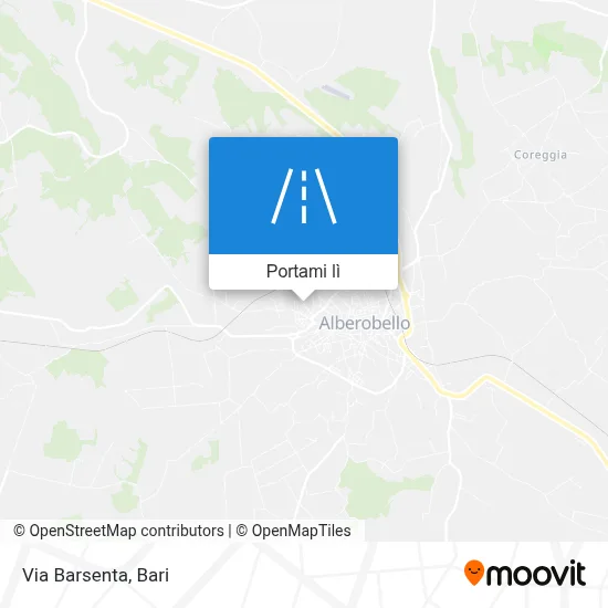 Mappa Via Barsenta