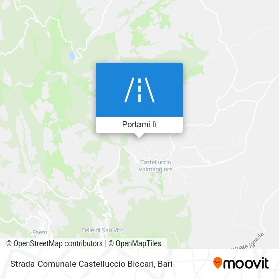 Mappa Strada Comunale Castelluccio Biccari
