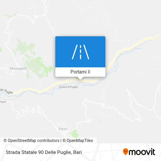 Mappa Strada Statale 90 Delle Puglie
