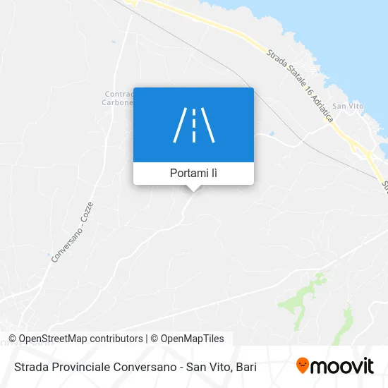 Mappa Strada Provinciale Conversano - San Vito