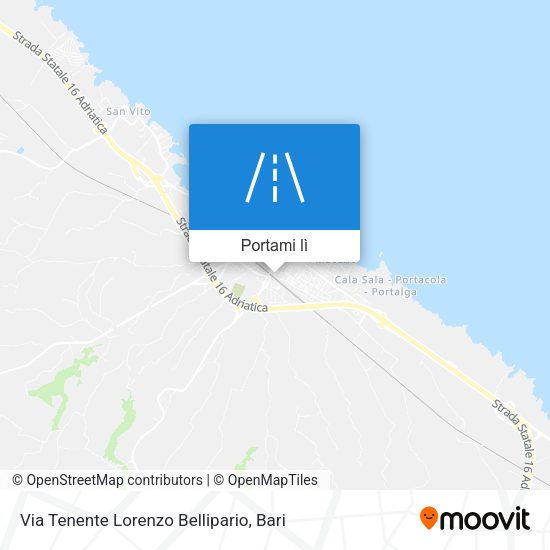 Mappa Via Tenente Lorenzo Bellipario