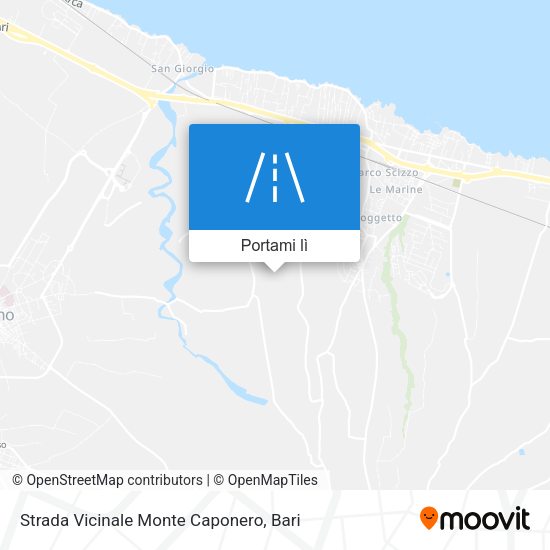 Mappa Strada Vicinale Monte Caponero