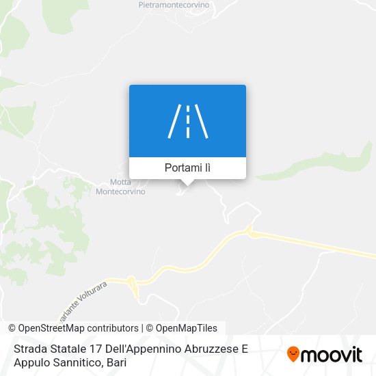 Mappa Strada Statale 17 Dell'Appennino Abruzzese E Appulo Sannitico