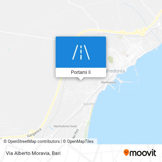 Mappa Via Alberto Moravia