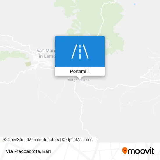 Mappa Via Fraccacreta