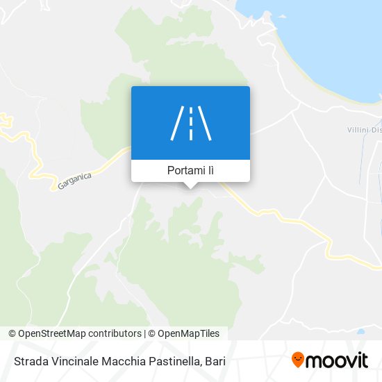 Mappa Strada Vincinale Macchia Pastinella