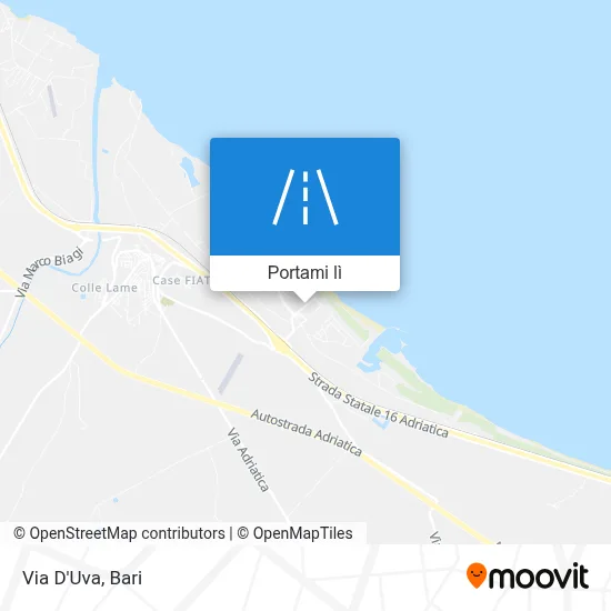 Mappa Via D'Uva