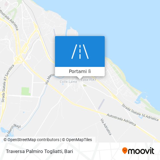 Mappa Traversa Palmiro Togliatti