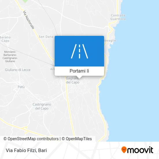 Mappa Via Fabio Filzi