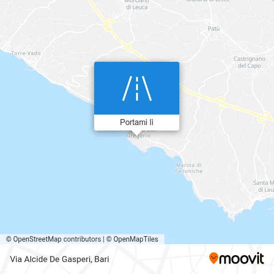 Mappa Via Alcide De Gasperi