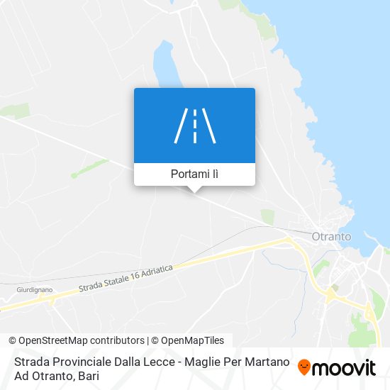 Mappa Strada Provinciale Dalla Lecce - Maglie Per Martano Ad Otranto