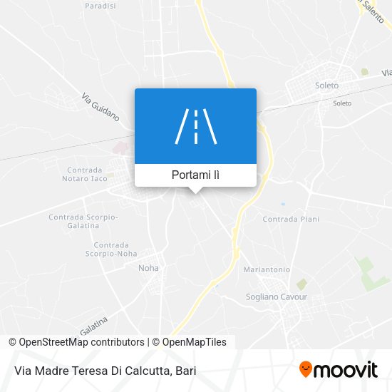 Mappa Via Madre Teresa Di Calcutta