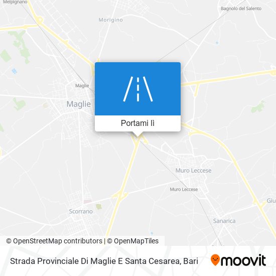 Mappa Strada Provinciale Di Maglie E Santa Cesarea