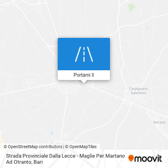 Mappa Strada Provinciale Dalla Lecce - Maglie Per Martano Ad Otranto