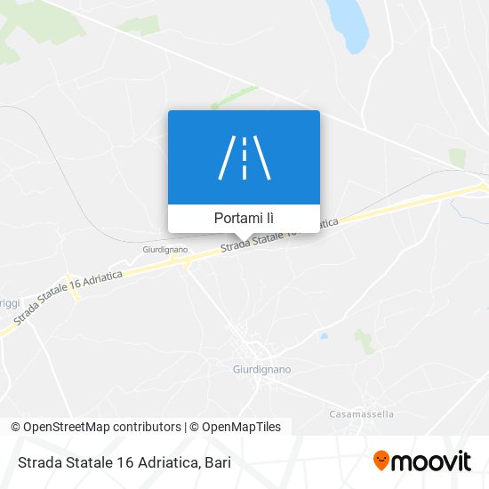 Mappa Strada Statale 16 Adriatica
