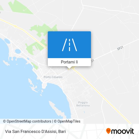Mappa Via San Francesco D'Assisi
