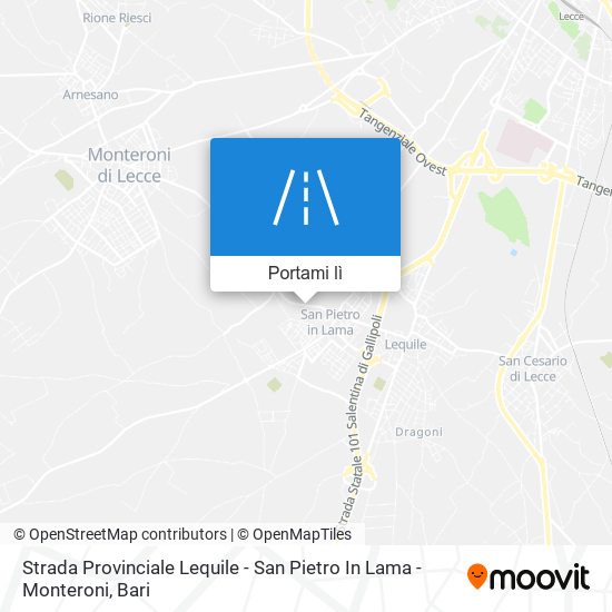 Mappa Strada Provinciale Lequile - San Pietro In Lama - Monteroni