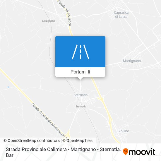 Mappa Strada Provinciale Calimera - Martignano - Sternatia