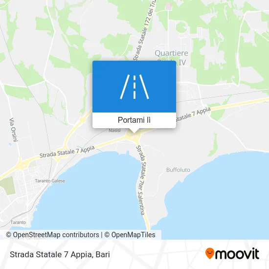 Mappa Strada Statale 7 Appia